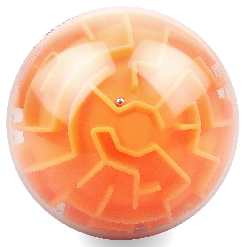 AtomDream Tech Amaze 3D Memory Sequential Maze Ball Puzzle Toy Gifts for Kids Adults Challenges Game Lover Tiny Balls Brain Teasers Game Orange - Image 3