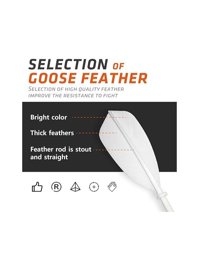 رينكس ريشة الإوزة للريشة الريشة، كرات الريشة الريشة، 12 عبوة كرات ريشة الريشة الريشة عالية السرعة مع ثبات رائع للأماكن المغلقة في الهواء الطلق. - Image 4