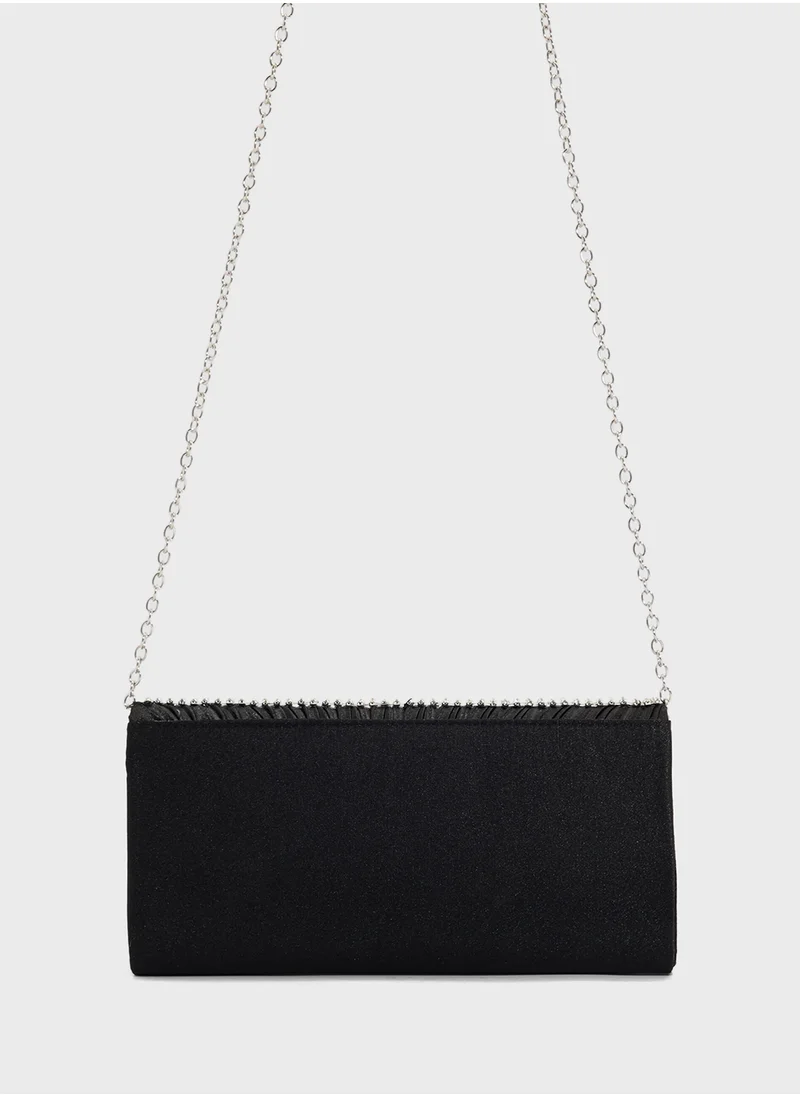 Khizana Tear Drop Diamante Clutch Bag