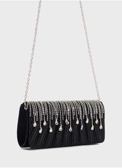 Khizana Tear Drop Diamante Clutch Bag  - Image 3