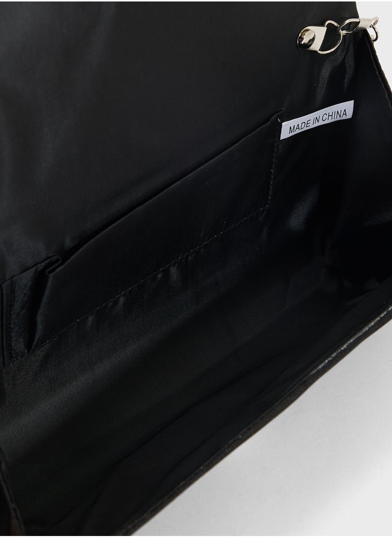 Khizana Tear Drop Diamante Clutch Bag  - Image 5