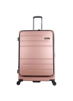 Discovery Discovery Patrol Hardside Check-In Large Travel Suitcase, 100% PC Durable Ultra Lightweight Hard Shell Expandable Luggage, 4 Double Wheel, TSA Lock Trolley Bag Black (71 cm/28 Inch) Pink.  - Image 1