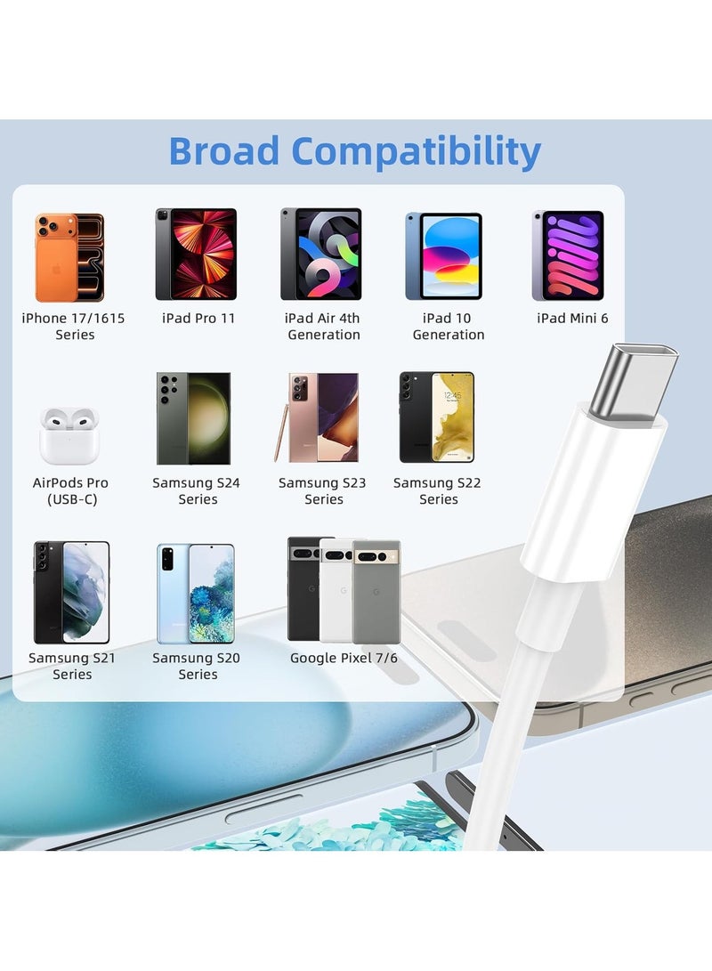 أثير كابل شحن Carplay للسيارة لأجهزة iPhone 17 16 15، كابل شحن USB A إلى USB C بطول 3 أقدام لأجهزة Apple 17 16 15 Pro/Pro Max/Plus من النوع C، لأجهزة iPad Pro 12.9/11 وAir من الجيل الخامس/الرابع - Image 2