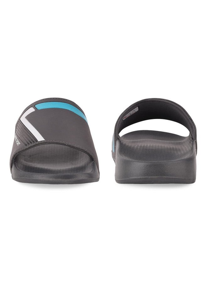 كامبس حذاء Campus Men's SL-432 D.Gry/T.BLU Sliders - 9UK/India SL-432 - Image 4