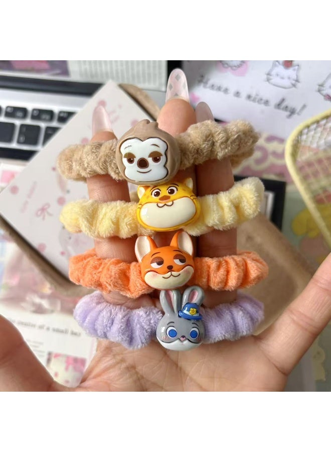 جودي زوتوبيا جودي ونيك أربطة شعر مطاطية عالية المرونة - ٤ قطع - Image 3