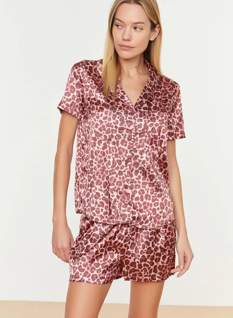 trendyol Printed Shirt & Shorts Set