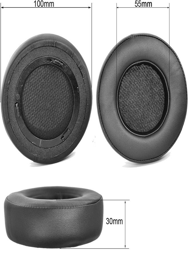 defean وسادات أذن فيرتوسو XT السميكة - وسادة أذن بديلة متوافقة مع Corsair Virtuoso RGB Wireless SE Gaming، جلد أنعم، رغوة عازلة عالية الكثافة، سمك إضافي (أسود سميك) - Image 3