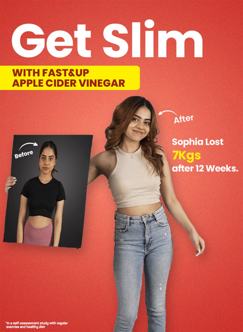 FAST&UP Apple Cider Vinegar - Weight Management - 15 Effervescent Tablets, Green Apple Flavour - Image 3