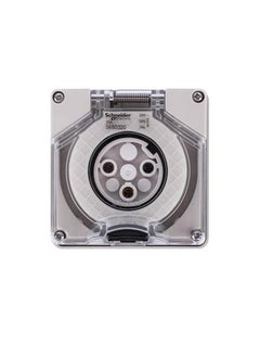 Schneider Schneider 250V 20A IP56 56 Series 56SO320 Surface 3 Pin Socket Outlet Grey  - Image 1