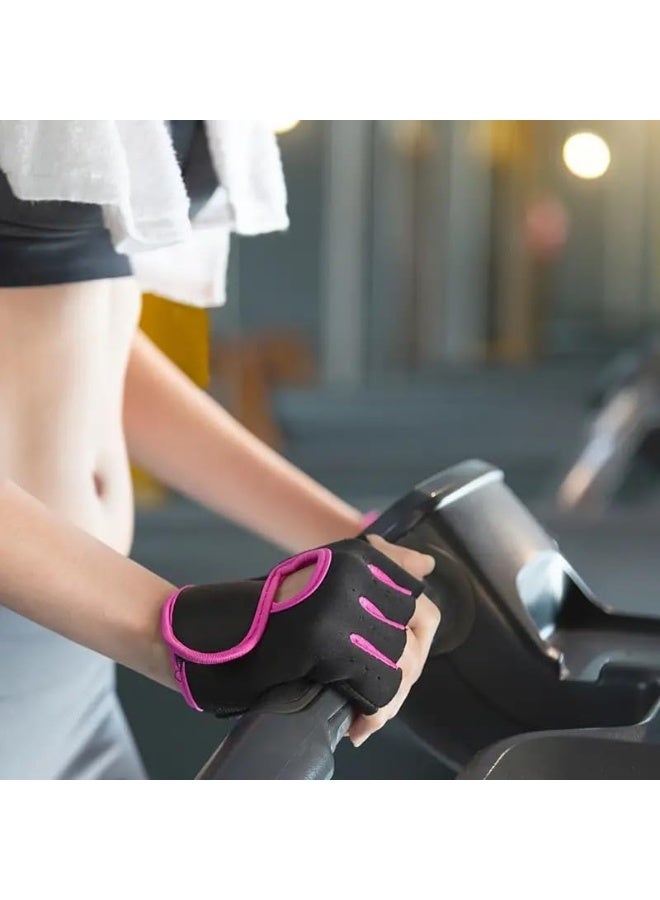 جوانتي تمرين لرفع الأثقال للرجال والنساء، قفازات تمرين نصف أصابع جيدة التهوية لتمارين رفع الأثقال والسحب واللياقة البدنية في الجيم والتمرين (مقاس واحد) (متعدد الألوان) - Image 4