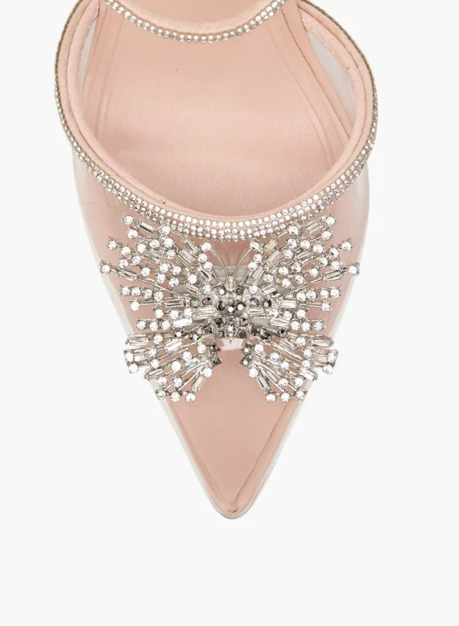 سيليست Women's Embellished Shoes with Buckle Closure and Stiletto Heels