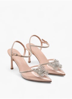 Celeste Women's Embellished Shoes with Buckle Closure and Stiletto Heels Ramadan Collection  - Image 1