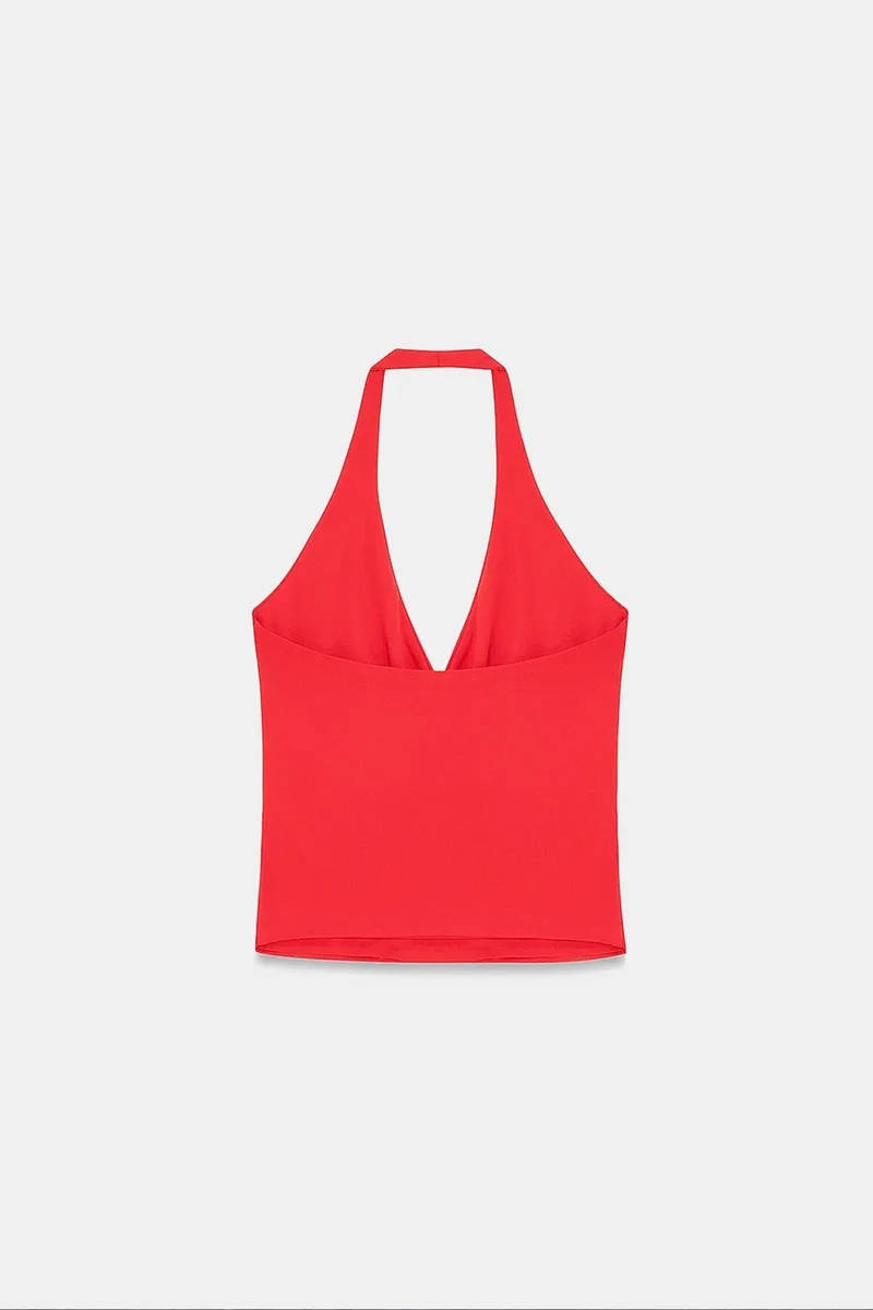 Dilvin Brick Red DILVIN Nylon Elastane Blouse for Women | Best Price UAE