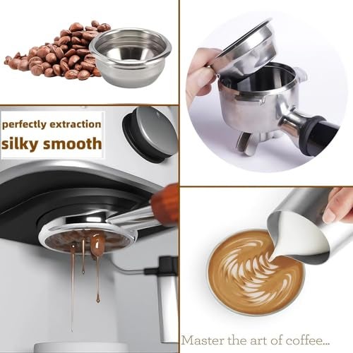 cdipkif BES860XL Double Cup Dual Wall coffee Filter Basket compatible with Breville BES870/875/880/878/890/500/BES860XL Coffee Machine Pressurized Filter Basket basket Fits various Breville models - Image 4