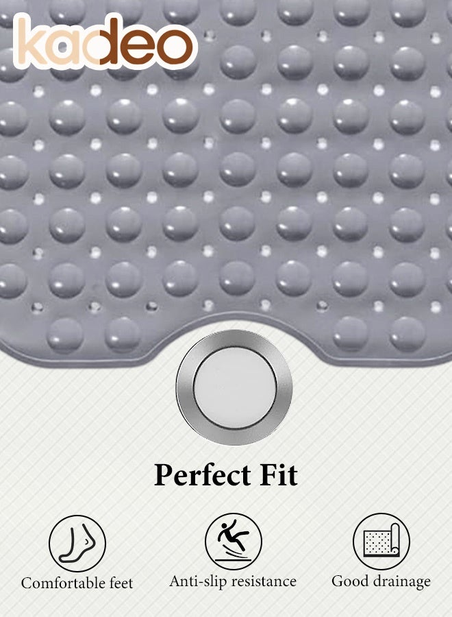 كاديو Bathtub Mats for Shower Tub, Extra Long Non-Slip, Bath Mat with Drain Holes and Suction Cups, BathMat for Bathroom with Machine Washable 39*100CM - Image 4