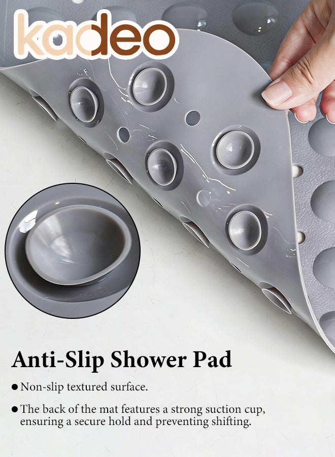 كاديو Bathtub Mats for Shower Tub, Extra Long Non-Slip, Bath Mat with Drain Holes and Suction Cups, BathMat for Bathroom with Machine Washable 39*100CM - Image 2