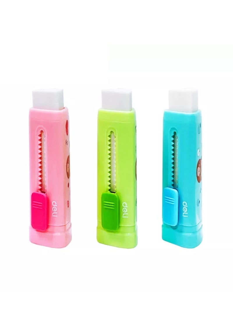 Deli 18-Piece Retractable Eraser Multicolour  - Image 2