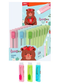 Deli 18-Piece Retractable Eraser Multicolour  - Image 1