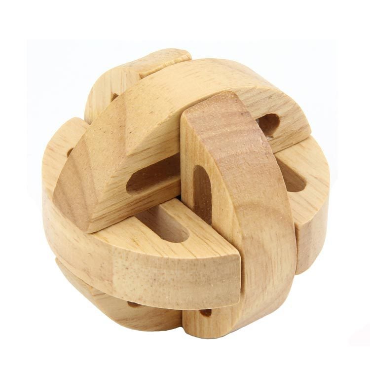Kongming Lock Children'S Wooden Toy Kongming Lock Luban Lock Full Set Classical Mortise Wooden Toy Kongming Lock - Image 1