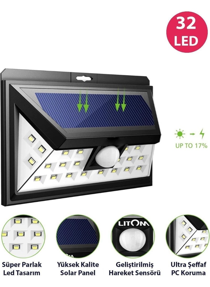 Technosmart 32 LED Solar Powered Solar Garden Lamp with Motion Sensor LED Lighting  - Image 1