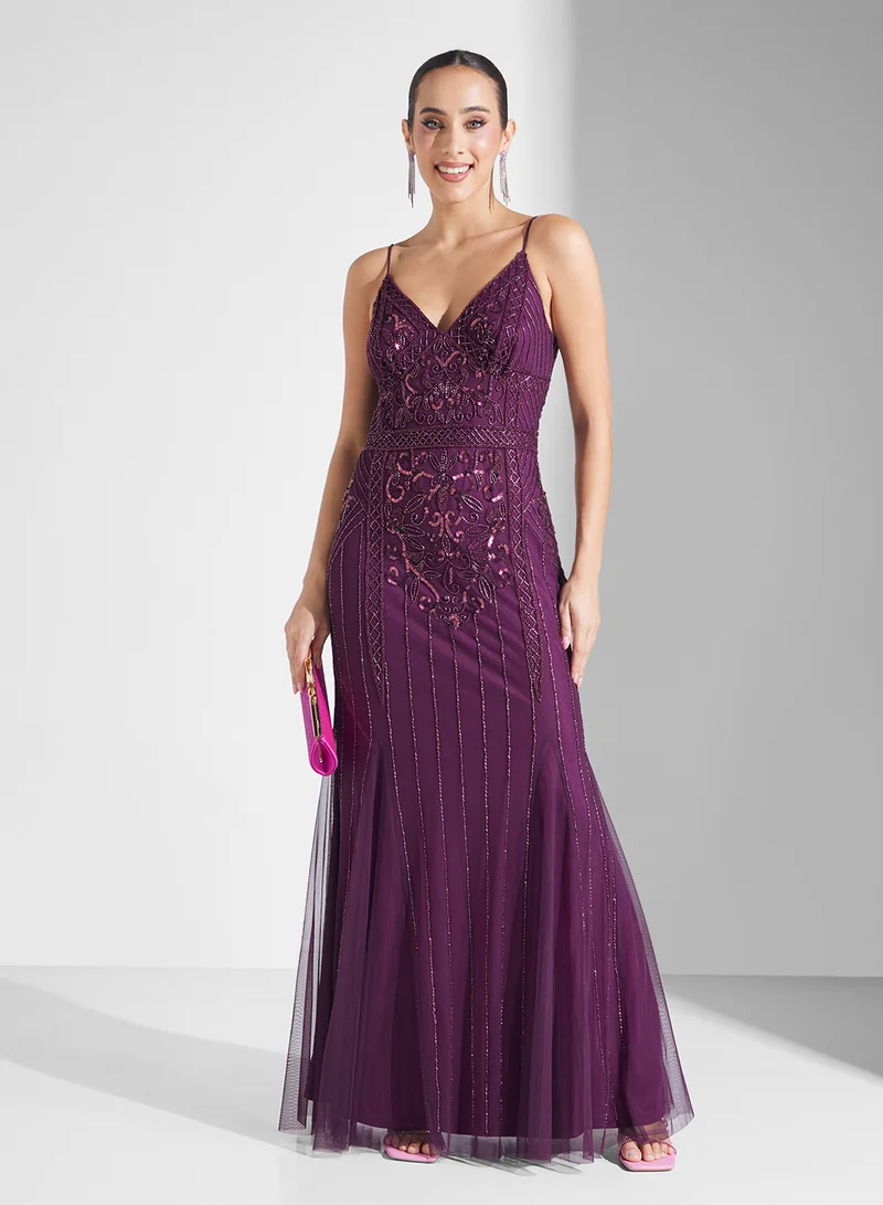 Namshi x Embellished Evening Dress