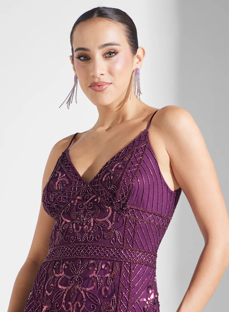Namshi x Embellished Evening Dress