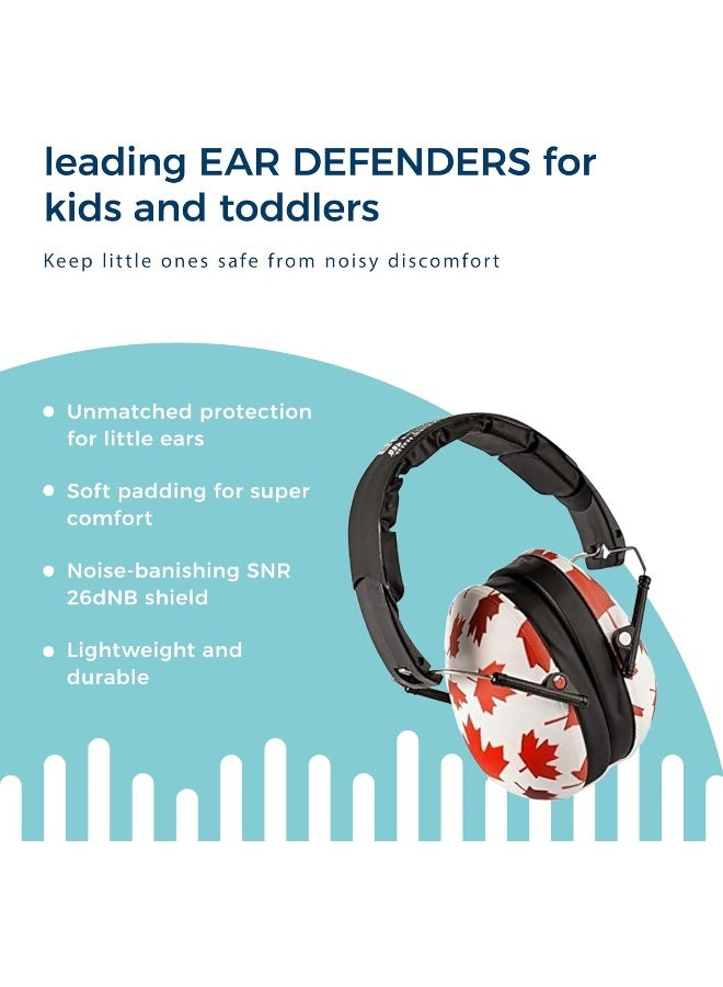 Banz BANZ Kids Headphones â€“ Hearing Protection Earmuffs for Children â€“ Adjustable Headband to fit All Ages â€“ Protect Kids Ears â€“ Block Noise â€“ Fireworks â€“ Sporting Events â€“ Concerts â€“ Movies (Maple Leaf)  - Image 3