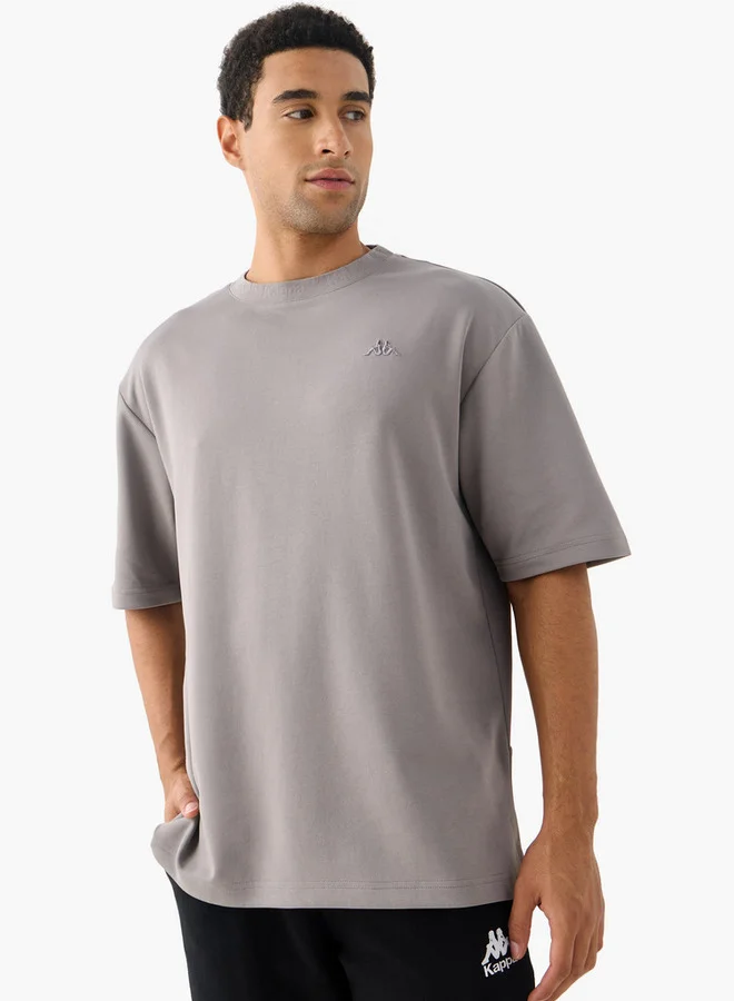 Kappa Logo Embroidered Crew Neck T-shirt with Short Sleeves