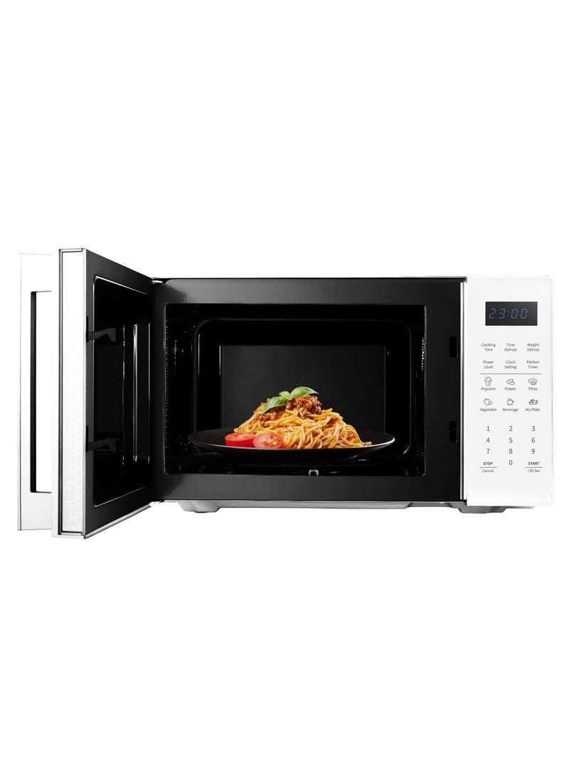 Hisense 30L Solo Microwave Oven, 900W Output Power, Membrane Digital Control, Led Display, 11 Power Levels, 6 Auto Cooking Menus, Defrost Function, Multi Stage Cooking, Memory Cooking Set, Child Safety (H30MOWS9H White) 30 L 900 W H30MOWS9H White - Image 5