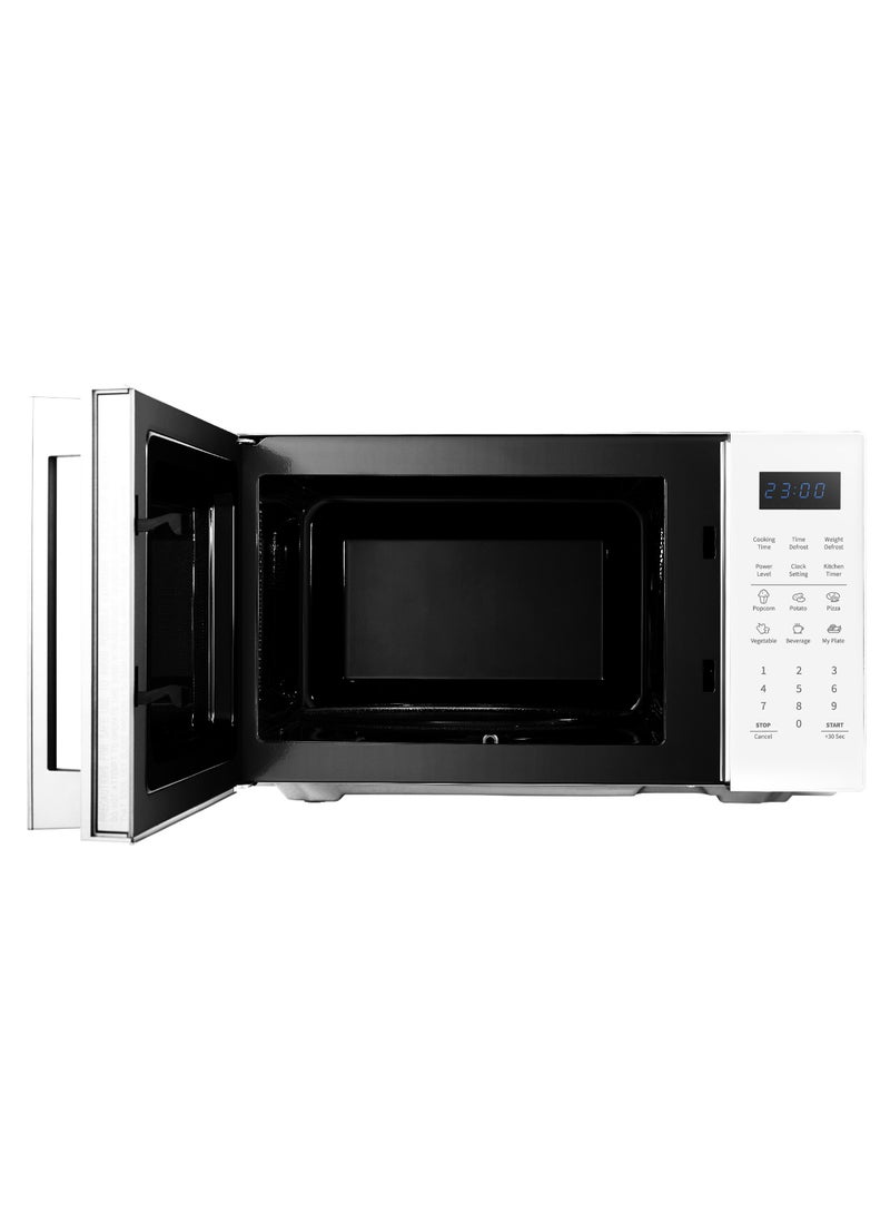 Hisense 30L Solo Microwave Oven, 900W Output Power, Membrane Digital Control, Led Display, 11 Power Levels, 6 Auto Cooking Menus, Defrost Function, Multi Stage Cooking, Memory Cooking Set, Child Safety (H30MOWS9H White) 30 L 900 W H30MOWS9H White - Image 4