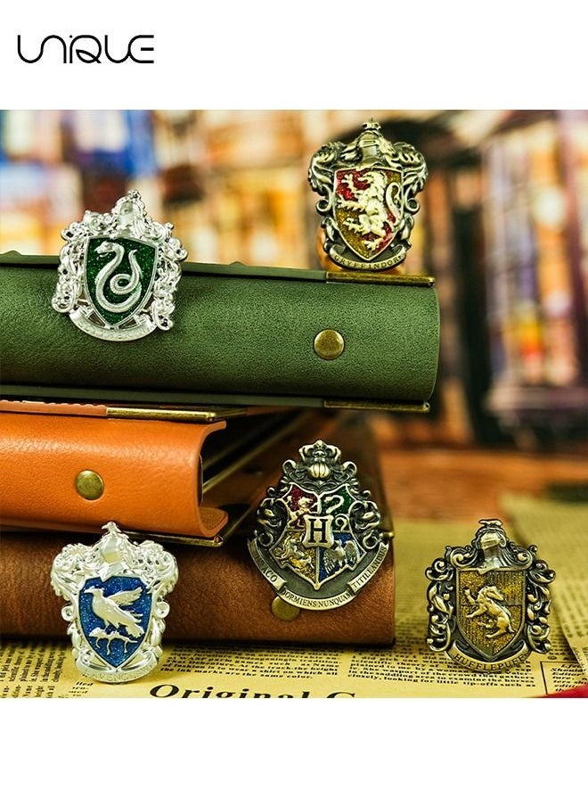 Unique - 5 Pcs Brooches - Harry Potter Brooch - Creative Cartoon Alloy Brooch - Suitable for School Bags/Jackets/Sweaters/Scarves/Jeans/Backpacks/Enamel Pins - Image 1