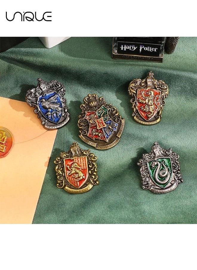 Unique - 5 Pcs Brooches - Harry Potter Brooch - Creative Cartoon Alloy Brooch - Suitable for School Bags/Jackets/Sweaters/Scarves/Jeans/Backpacks/Enamel Pins - Image 1