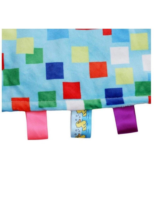 G-Tree Baby Boy Tag Security Blanket - Colorful Plush Security Comforter Tag Blankets, Warm And Safe Security Blanket Shower Gift For Baby  - Image 1