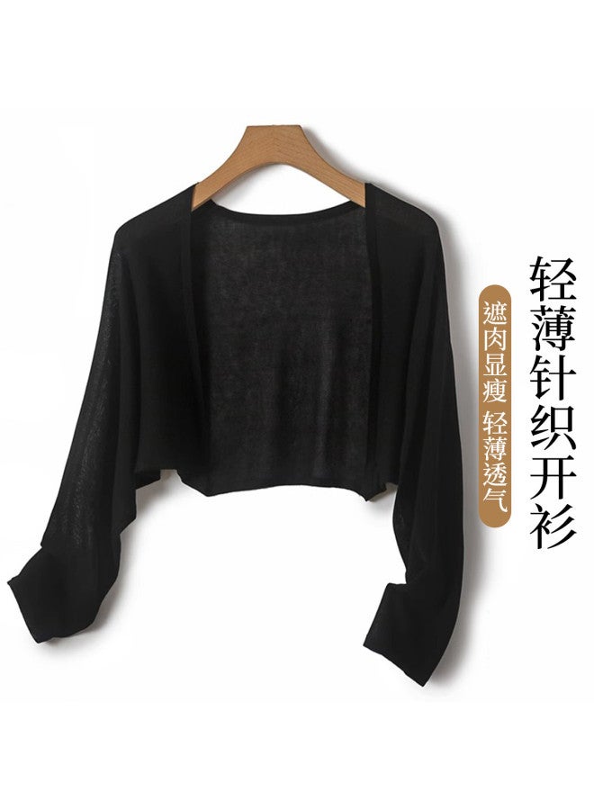 Modal Lightweight Summer Knitted Cardigan For Women, Versatile Basic Cover-Up With High Elasticity, Comfortable And Flattering - Image 3