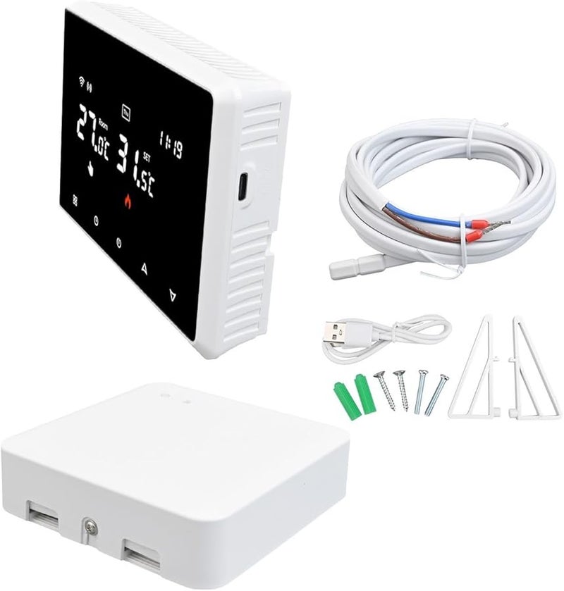 Smart Home Thermostat White With Sensor Wireless RF Voice APP Control - Image 4