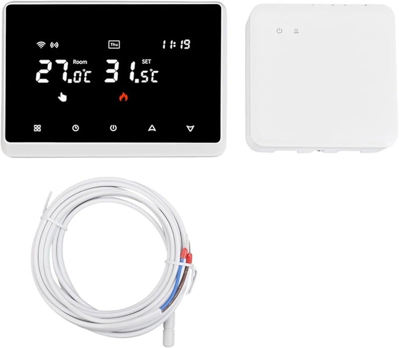 Smart Home Thermostat White With Sensor Wireless RF Voice APP Control - Image 2