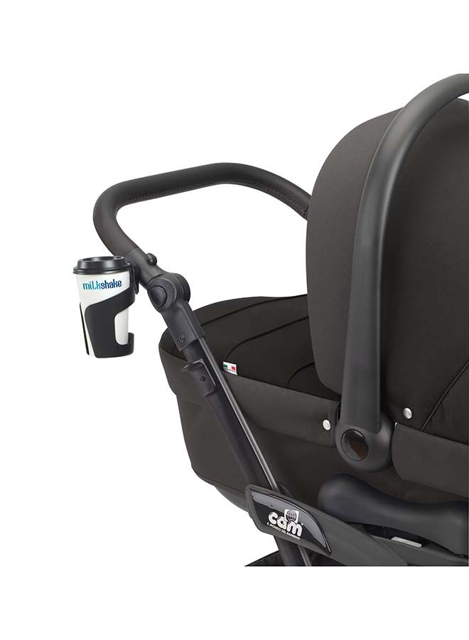 cam حامل أكواب لعربة الأطفال، زجاجة، منظم، قابل للتعديل، مشروب عربة الأطفال، كوب عالمي، عربة دفع، رف عربة، مقابض، عربة أطفال، زجاجة ماء، حامل هاتف - أسود - Image 2