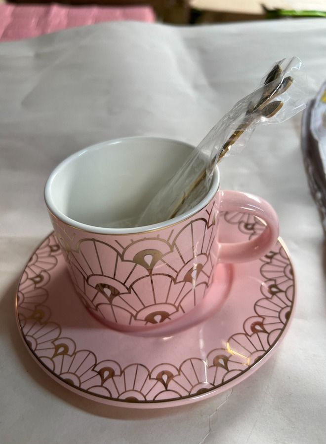 XIANGYU Luxury Coffee Teacups With Handle Gifts Tableware Cup And Saucer Spoon For Home - Image 4