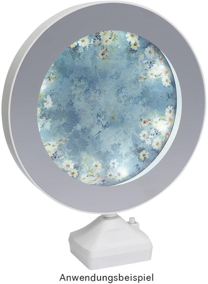 Lighted Magic Mirror - LED Frame - Perfect for Adding Modern Touch to Home Decor - Round Design with LED Light Built in Frame - Great as Makeup Mirror (White) - Image 5