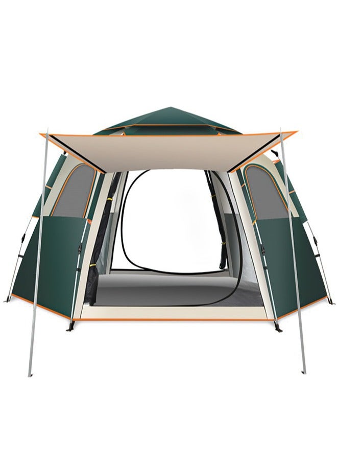 دنزوز منبثقة خيمة التخييم العائلية - حماية للأشعة فوق البنفسجية مقاومة للماء شبكة تنفس 5-8 شخص أوتوماتيكي خيمة مع 2 أبواب 5 نوافذ فورية للتخييم - Image 1