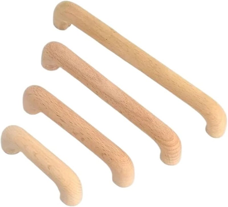 S 96mm مقابض خزانة من الخشب الصلب مقابض درج لمطبخ خزانة الأثاث - Image 2