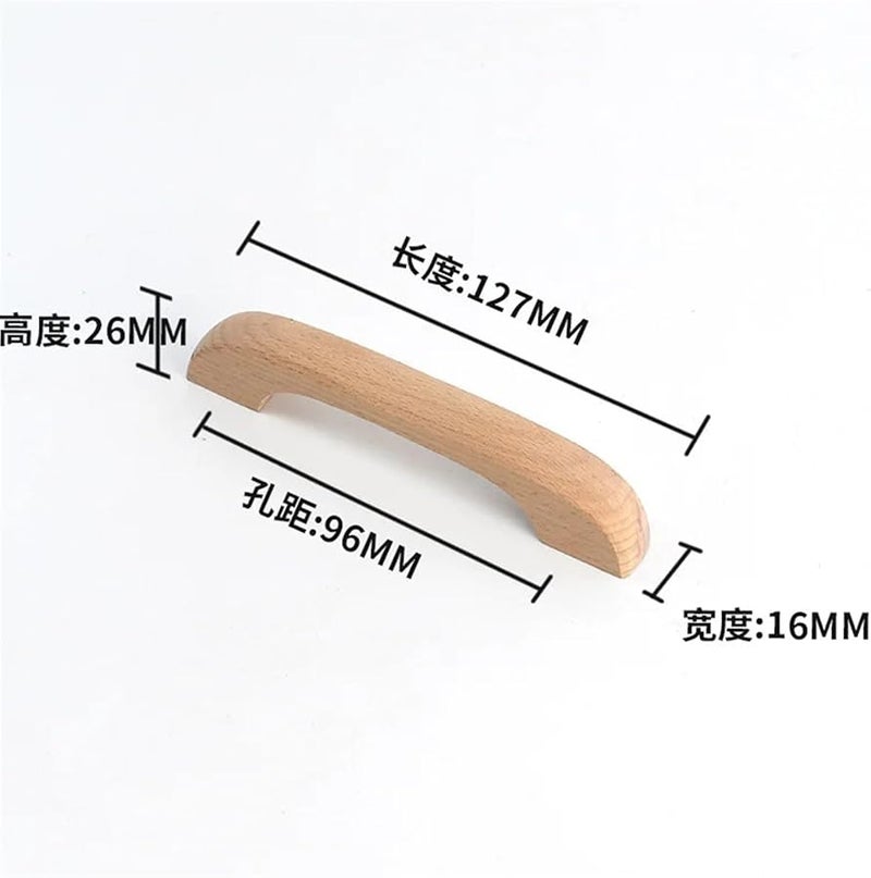 S 96mm مقابض خزانة من الخشب الصلب مقابض درج لمطبخ خزانة الأثاث - Image 3