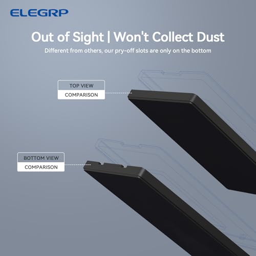 ELEGRP Blank Wall Plate Cover, 1-Gang Screwless Blank Outlet Plate, Mid-Size 4.88" x 3.13" Unbreakable Thermoplastic Blank Faceplate Cover for Unused Outlets/Switches, UL Listed (1 Pack, Matte Black) - Image 3