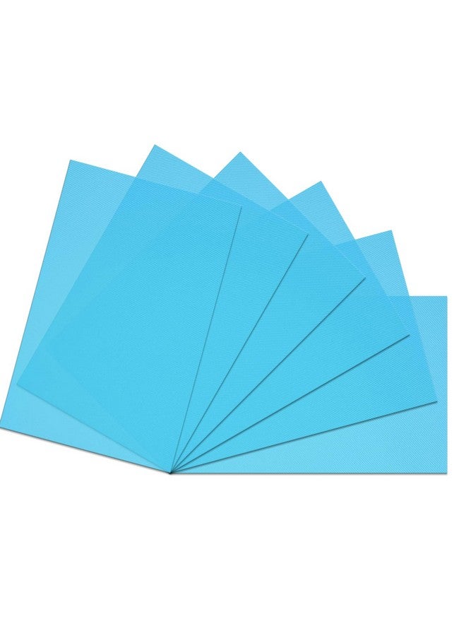 Kuber Industries PVC Fridge Mats|Multipurpose Mat for Refrigerator|Refrigerator Mat|Placemats for Kitchen|Shelf Liner Mat|Set of 6|Blue - Image 1