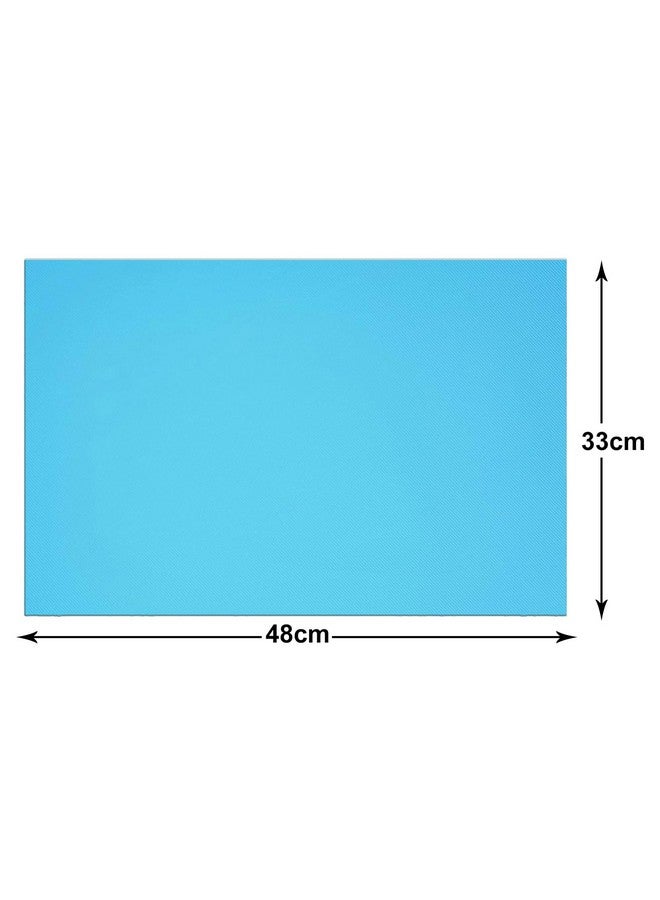 Kuber Industries PVC Fridge Mats|Multipurpose Mat for Refrigerator|Refrigerator Mat|Placemats for Kitchen|Shelf Liner Mat|Set of 6|Blue - Image 3