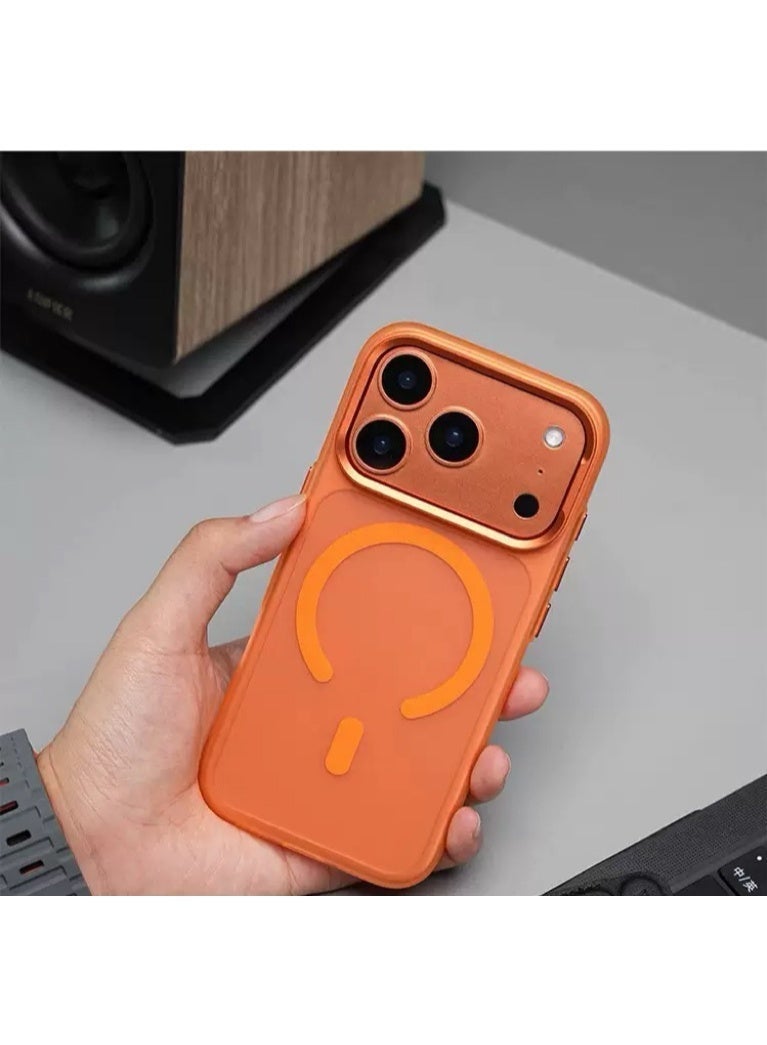 iPhone 17 Pro Max Case with MagSafe,Ultra Thin Slim Fit Matte Finish Skin-Friendly Feel Hard Shell Protective Cover - Designed for iPhone 17 Pro Max(orange) - Image 3