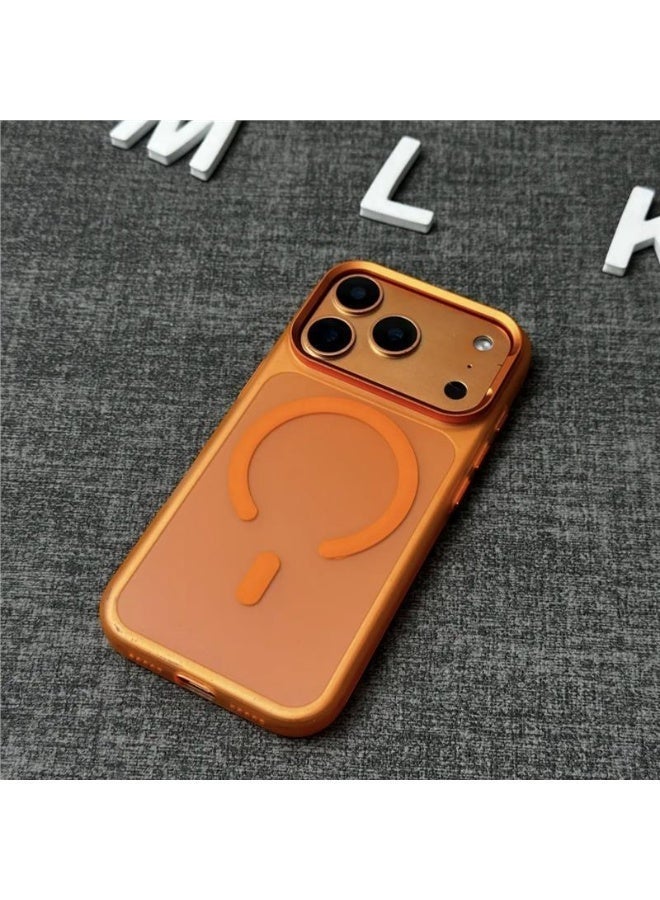 iPhone 17 Pro Max Case with MagSafe,Ultra Thin Slim Fit Matte Finish Skin-Friendly Feel Hard Shell Protective Cover - Designed for iPhone 17 Pro Max(orange) - Image 2