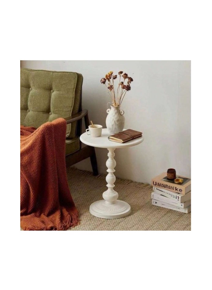 Crown Home طاولة جانبية فاخرة للأريكة وغرفة المعيشة، طاولة بجانب السرير مصنوعة من الحديد العتيق للشرفة  - Image 2