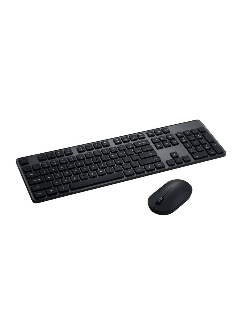 ميثيا مجموعة لوحة مفاتيح وأجهزة ماوس لاسلكية من شاومي، إصدار 2، لوحة مفاتيح مكتبية بـ 104 مفتاح، جهاز استقبال USB بتردد 2.4 جيجاهرتز، ماوس محمول متوافق مع أجهزة الكمبيوتر. - Image 1