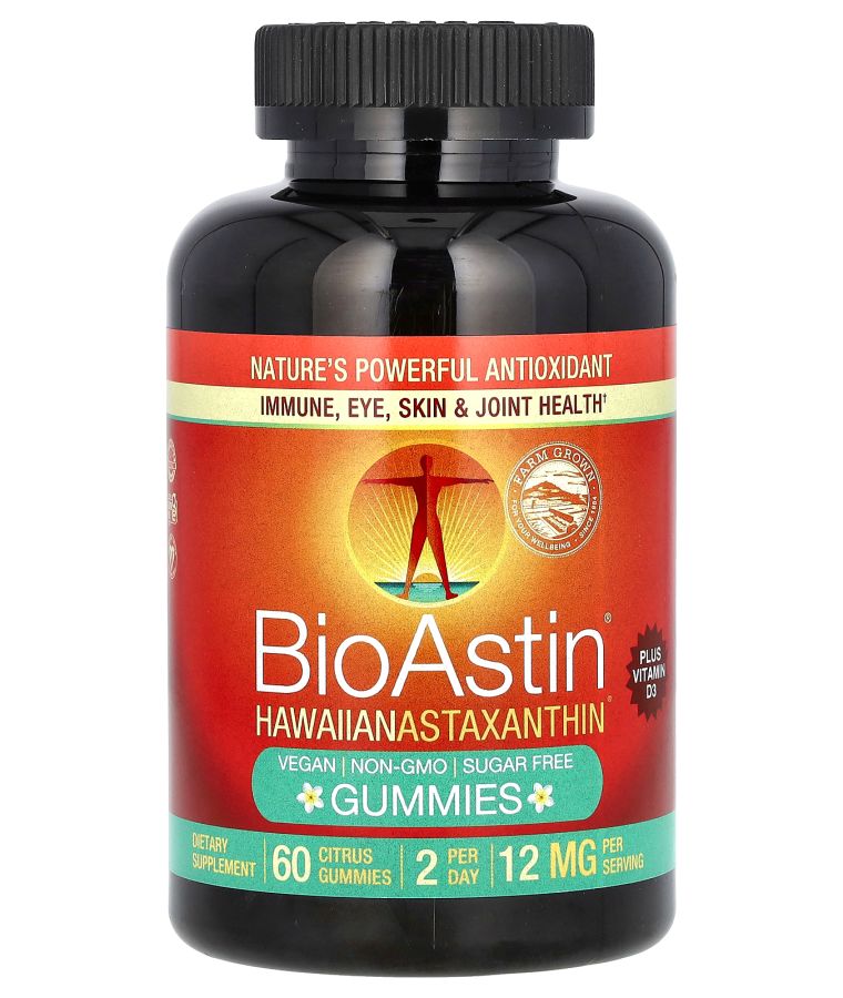 Nutrex Hawaii BioAstin Hawaiian Astaxanthin Gummies Citrus 60 Gummies
